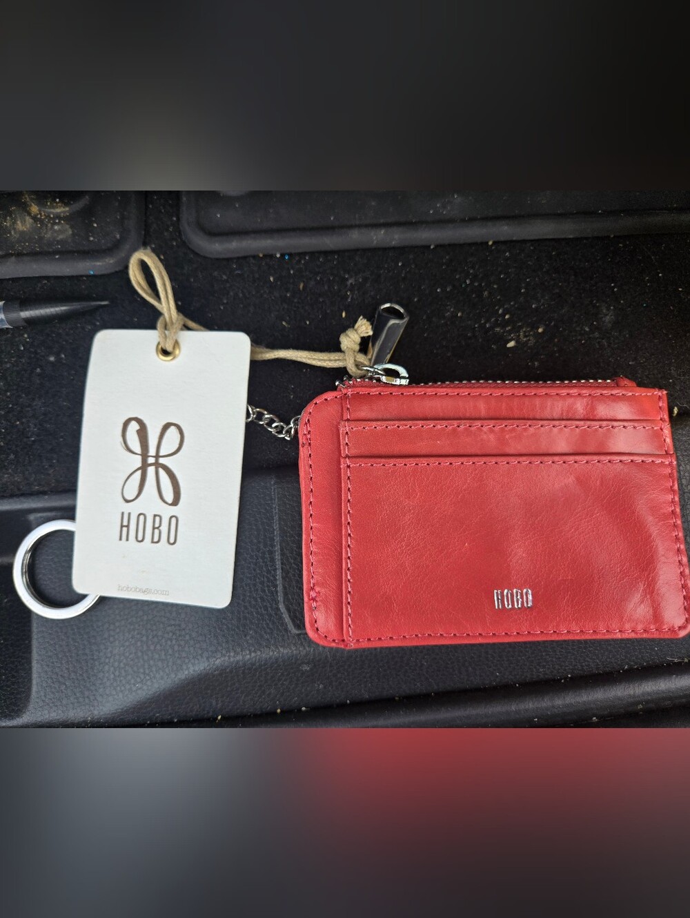 HOBO Leather Card Wallet with Key Chain